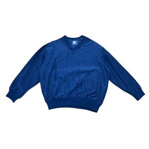 Vintage Starter Windbreaker Blue Pullover Jacket USA Made 1990s Mens Large